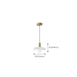 ZOWALA - Nordic Flower Glass Gold Adjustable Clear Pendant Light Image - 16