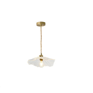 ZOWALA - Nordic Flower Glass Gold Adjustable Clear Pendant Light Image - 7