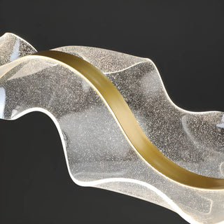 ZOWALA - Gold Clear Wave Acrylic LED Island Light Image - 14
