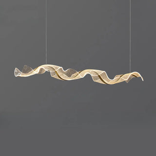 ZOWALA - Gold Clear Wave Acrylic LED Island Light Image - 8