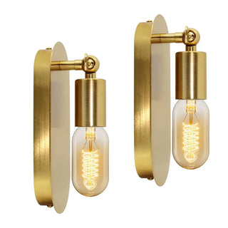 Bedroom Exposed Bulb Gold Geometric Wall Sconce Zawala Image - 5