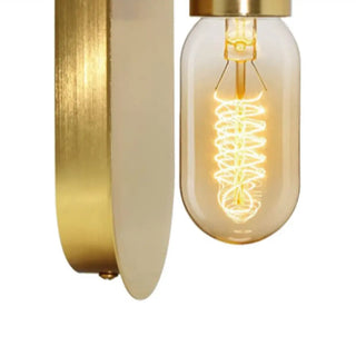 Bedroom Exposed Bulb Gold Geometric Wall Sconce Zawala Image - 8
