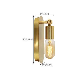 Bedroom Exposed Bulb Gold Geometric Wall Sconce Zawala #size