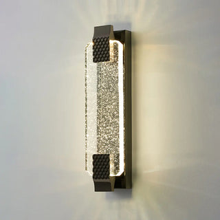 Gold Modern Geometric Crystal Outdoor Wall Lights Zawala Image - 11