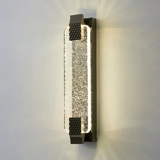 Gold Modern Geometric Crystal Outdoor Wall Lights Zawala Image - 12