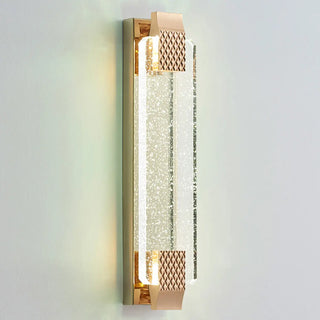 Gold Modern Geometric Crystal Outdoor Wall Lights Zawala Image - 16