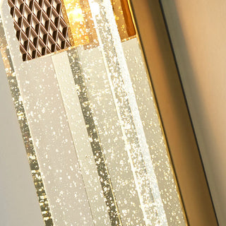 Gold Modern Geometric Crystal Outdoor Wall Lights Zawala Image - 21
