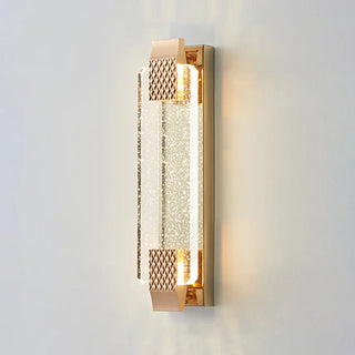 Gold Modern Geometric Crystal Outdoor Wall Lights Zawala Image - 8