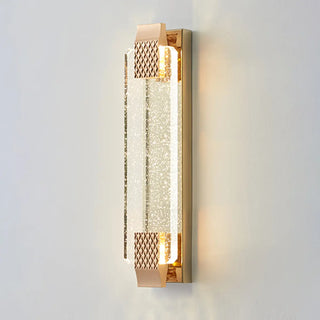 Gold Modern Geometric Crystal Outdoor Wall Lights Zawala Image - 9