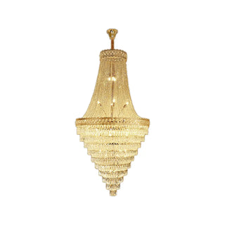 Luxurious Tiered Crystal Cascading Rock Glass Chandelier Image - 7