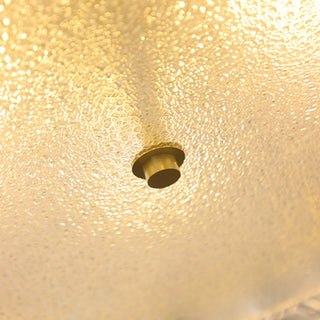 ZOWALA - Flower Crystal Pearl Glass Gold Bedroom Drum Chandelier Image - 10