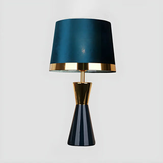 Stylish Fabric Barrel Ceramic Base Modern Table Lamp Zawala Image - 8