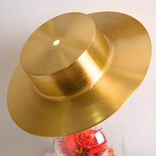 Romantic Glass Dome Gold Table Lamp with Flowers LED Zawala Image - 11