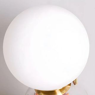 Romantic Glass Dome Gold Table Lamp with Flowers LED Zawala Image - 12