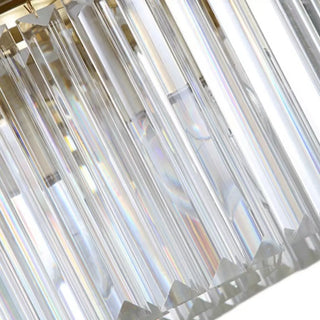 ZOWALA - 2-layer Gold Crystal Strip Flush Mount Light Image - 10