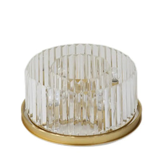 ZOWALA - 2-layer Gold Crystal Strip Flush Mount Light Image - 9