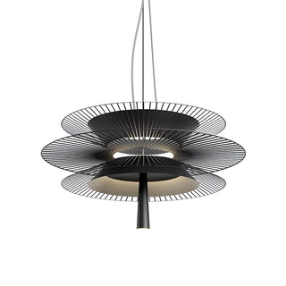 ZOWALA - Gold Metal Tiered 2-Light Geometric Foyer Chandelier Image - 10