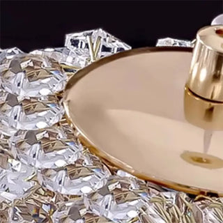 ZOWALA - Contemporary Globe Crystal Gold Bedroom Pendant Light Image - 11
