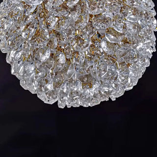 ZOWALA - Contemporary Globe Crystal Gold Bedroom Pendant Light Image - 12
