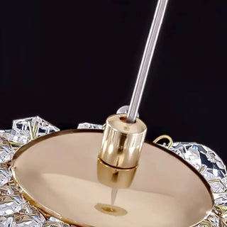 ZOWALA - Contemporary Globe Crystal Gold Bedroom Pendant Light Image - 14