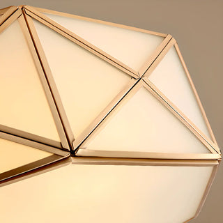 ZOWALA - Bedroom Octagonal Drum Gold Flush Mount Ceiling Light Image - 17