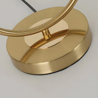 Modern Gold Oval Metal Frame White Globe Table Lamp Zawala Image - 10