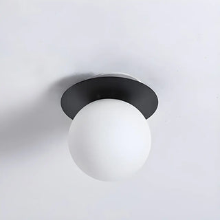 ZOWALA - Gold Ripple Glass Globe Semi-Flush Mount Light Image - 17