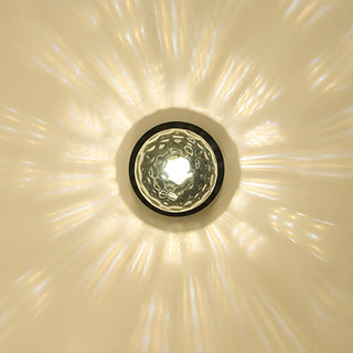 ZOWALA - Gold Ripple Glass Globe Semi-Flush Mount Light Image - 20