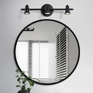 Vintage Black Three-Light Bathroom Vanity Fixture Zawala Image - 2