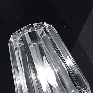 Stylish Clear Crystal Cylinder Gold Metal Wall Sconce Zawala Image - 13