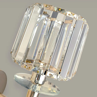 Stylish Clear Crystal Cylinder Gold Metal Wall Sconce Zawala Image - 14