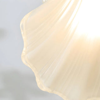 Coastal Shell Gold Frosted Glass Bedroom Gold Wall Sconce Zawala Image - 7