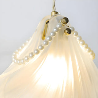 Coastal Shell Gold Frosted Glass Bedroom Gold Wall Sconce Zawala Image - 8