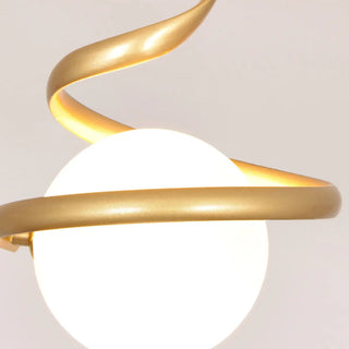 ZOWALA - Black Spiral Sphere Semi-Flush Mount Hallway Light Image - 14