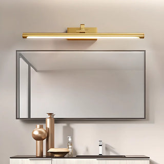 Gold Finish LED Bathroom Vanity Mirror Light Zawala Image - 1