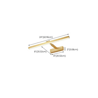 Gold Rotatable LED Rectangular Vanity Light Fixture Zawala Image - 10