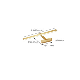 Gold Rotatable LED Rectangular Vanity Light Fixture Zawala Image - 11
