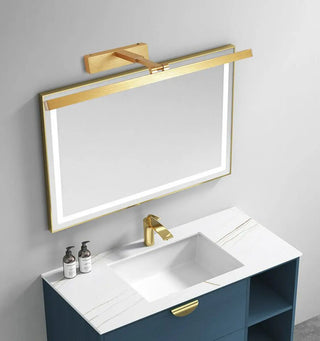 Gold Rotatable LED Rectangular Vanity Light Fixture Zawala Image - 3
