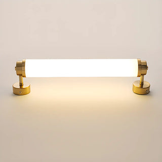 Warm Glow White Cylindrical Wall Vanity Light Zawala Image - 3