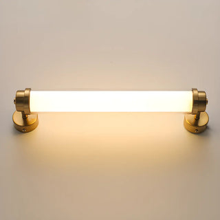 Warm Glow White Cylindrical Wall Vanity Light Zawala Image - 4