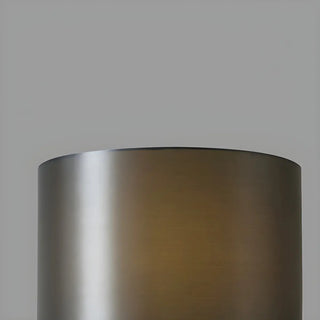 Modern Gray Column Marble Base Drum Shade Table Lamp Zawala Image - 6