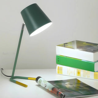ZOWALA - Simple Yellow Barrel Shade Modern Metal Table Lamp Image - 4