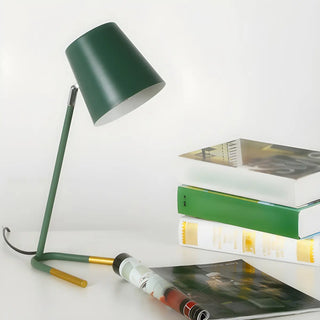 ZOWALA - Simple Yellow Barrel Shade Modern Metal Table Lamp Image - 7