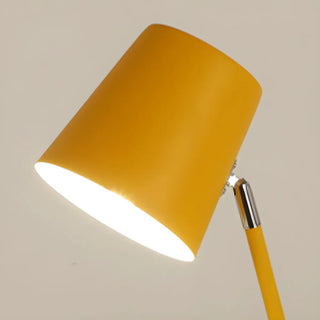 ZOWALA - Simple Yellow Barrel Shade Modern Metal Table Lamp Image - 9
