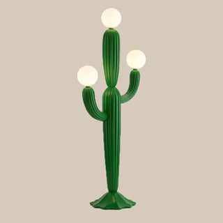 ZOWALA - Creative 3 Globe Lights Green Cactus Shaped Floor Lamp Image - 7