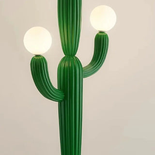 ZOWALA - Creative 3 Globe Lights Green Cactus Shaped Floor Lamp Image - 8