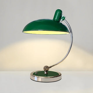 Stylish Green Metallic Shade Modern Arc Table Lamp Zawala Image - 6