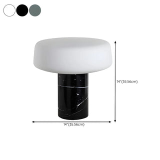 Simple White Geometric Column Stone Base Table Lamp Zawala #size