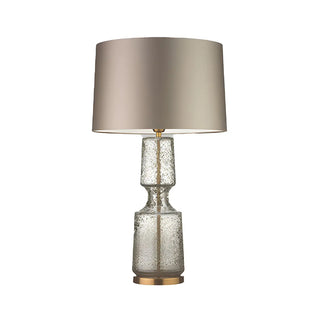 Stylish Black Barrel Fabric Gold Glass Base Table Lamp Zawala Image - 15