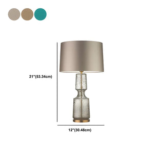 Stylish Black Barrel Fabric Gold Glass Base Table Lamp Zawala #size